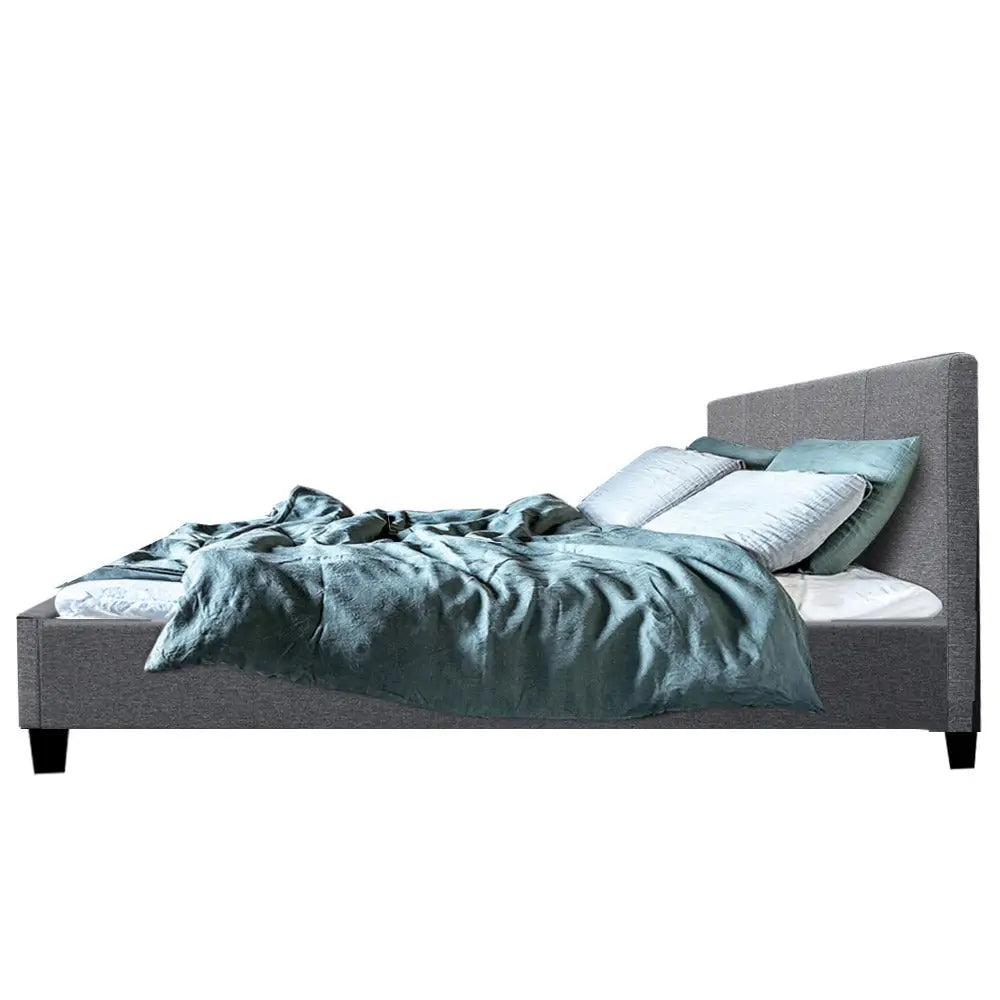 Zephyr Double Bed Frame - Fabric Grey Furniture > Bedroom