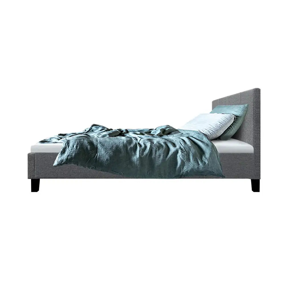 Zephyr King Single Bed Frame - Fabric Grey Furniture > Bedroom