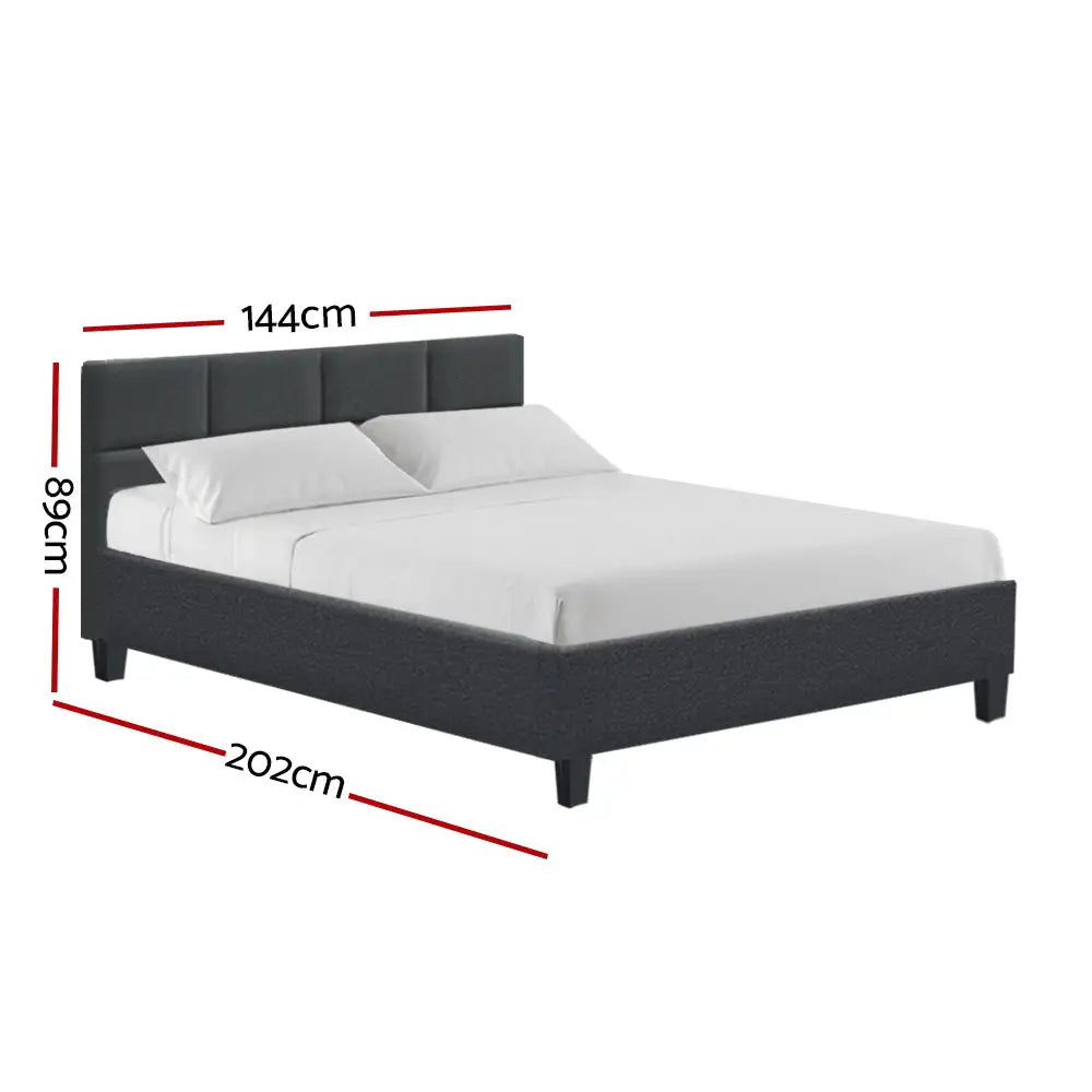 Ethos Double Bed Frame - Charcoal Fabric Furniture > Bedroom