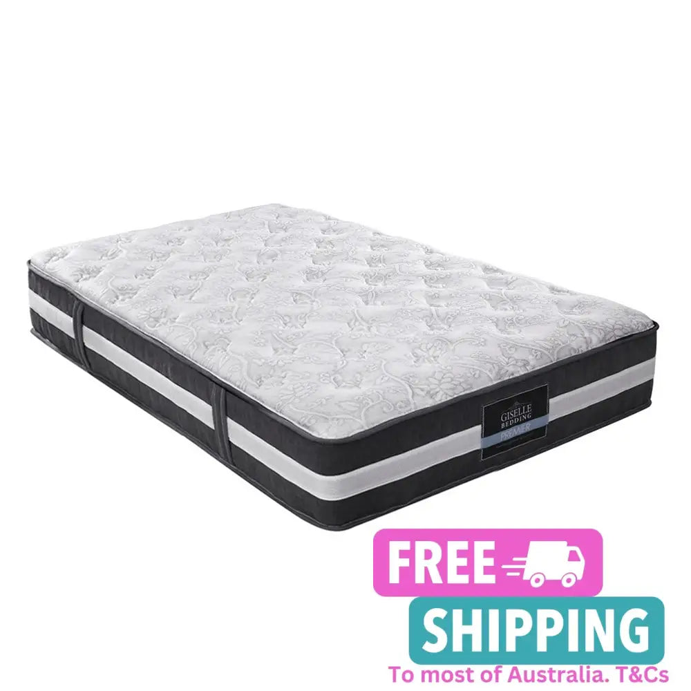 King Single Mattress Size 7 Zone Pocket Spring Medium Firm Foam 30Cm Furniture > Mattresses