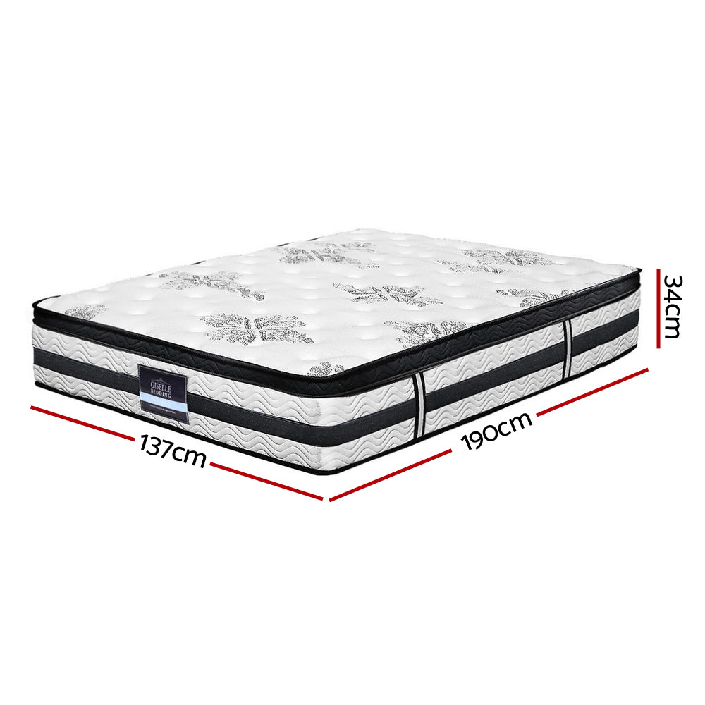 Algarve Euro Top Pocket Spring Mattress 34Cm Thick Double Furniture > Mattresses