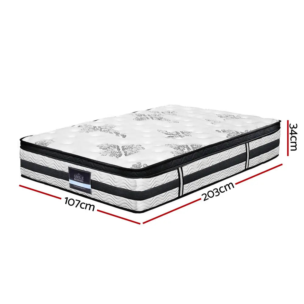 Algarve Euro Top Pocket Spring Mattress 34Cm Thick King Single Furniture > Mattresses