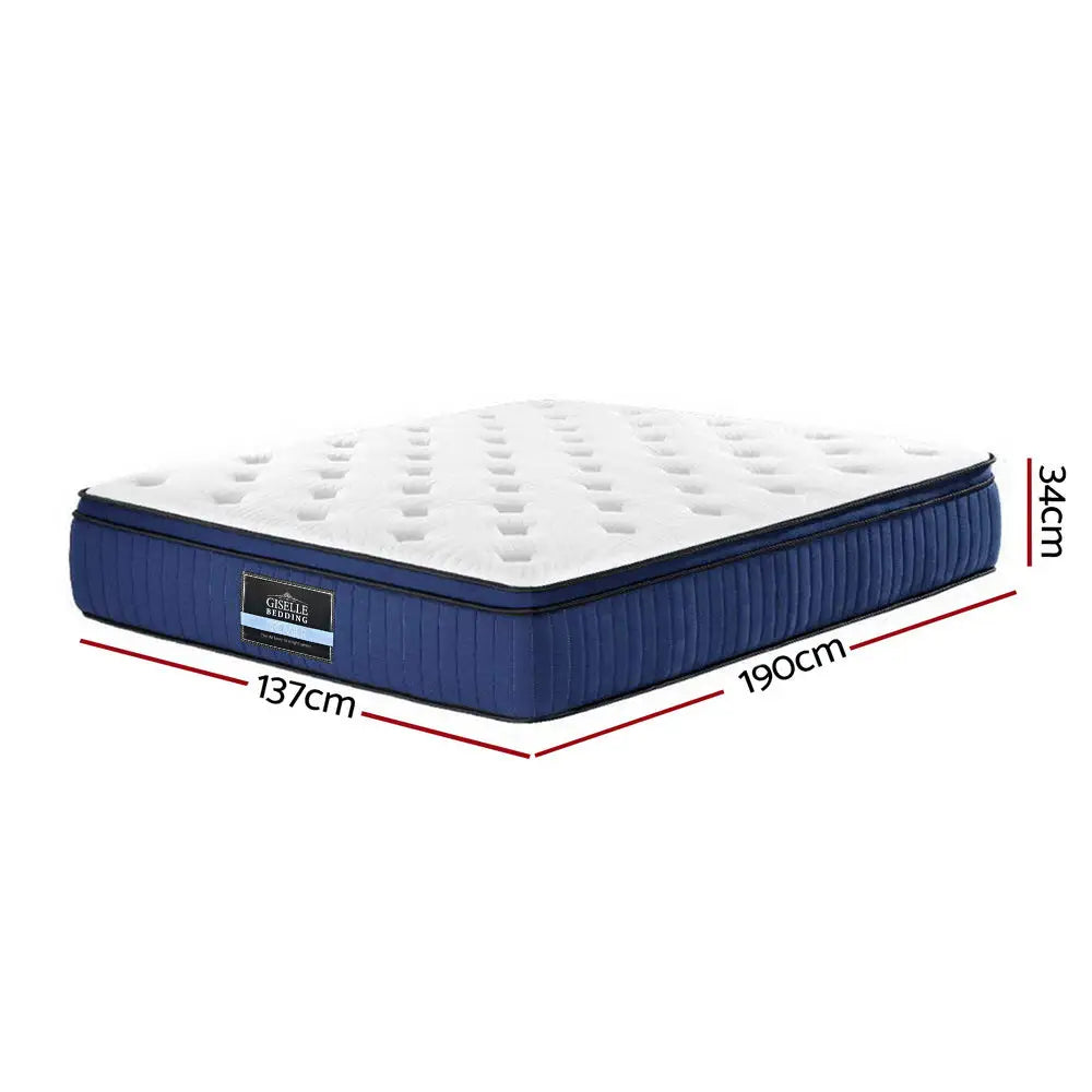 Franky Euro Top Cool Gel Pocket Spring Mattress 34Cm Thick Double Furniture > Mattresses