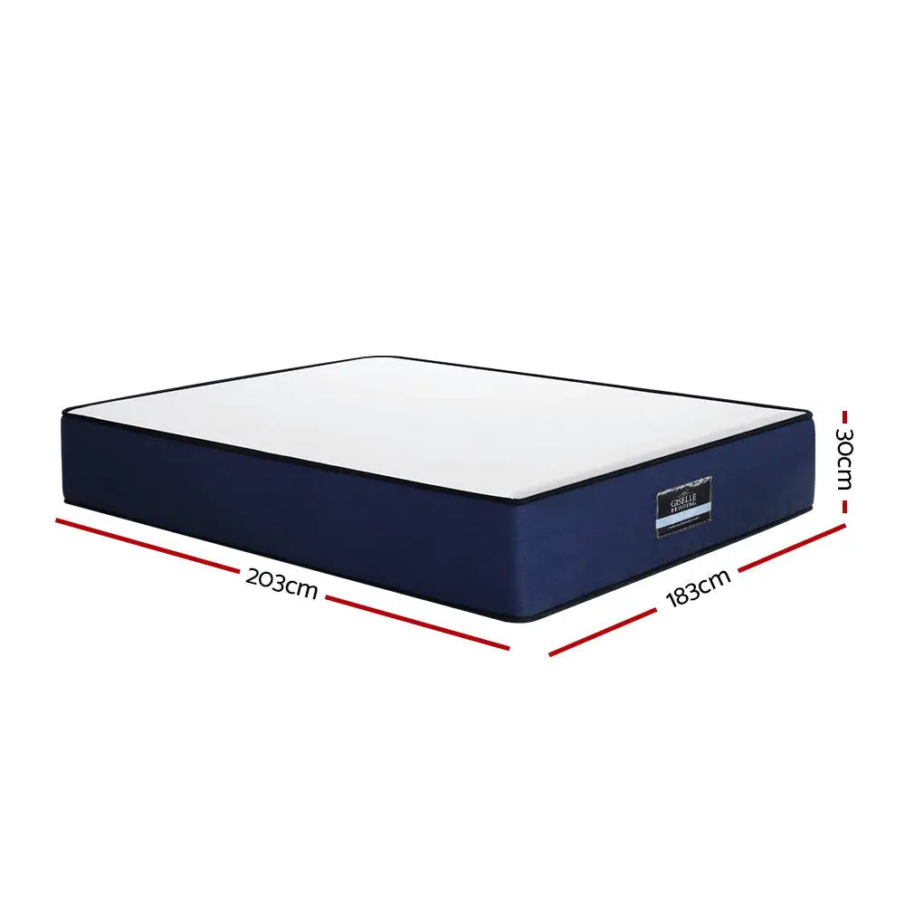 King Mattress Pocket Spring 7-Zone Latex Foam Layer Bed Mattresses Furniture >