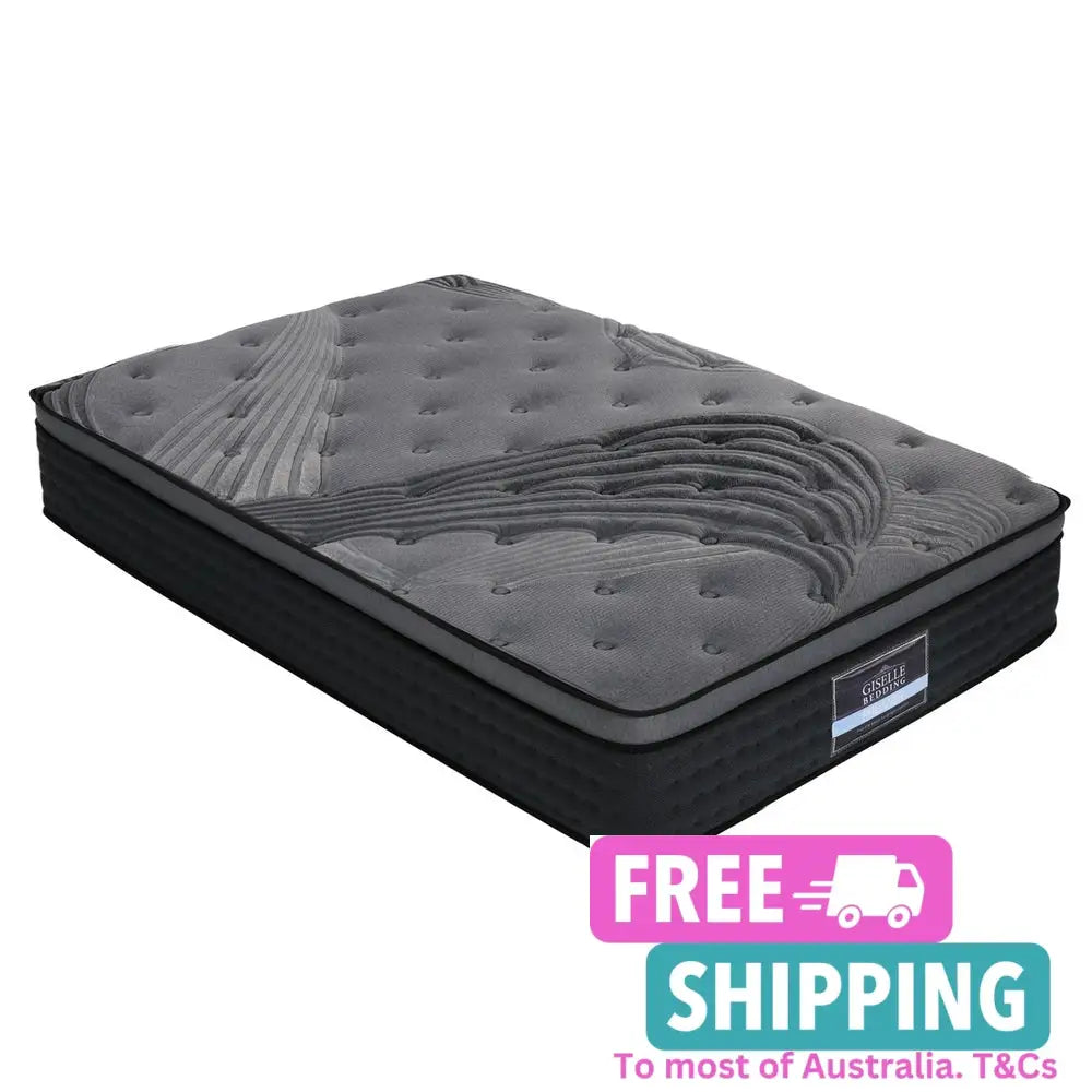 King Single Mattress Alanya Euro Top Pocket Spring 34Cm Thick Furniture > Mattresses