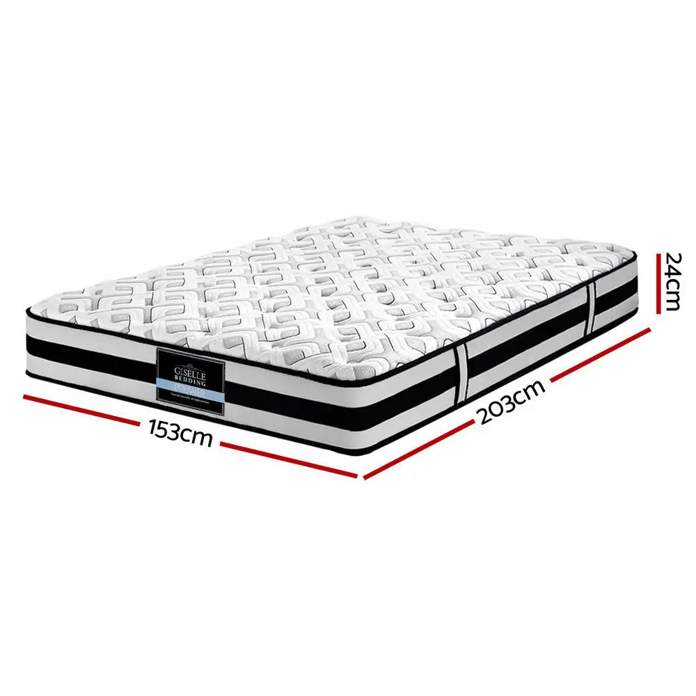 Rumba Tight Top Pocket Spring Mattress 24Cm Thick Queen Furniture > Mattresses