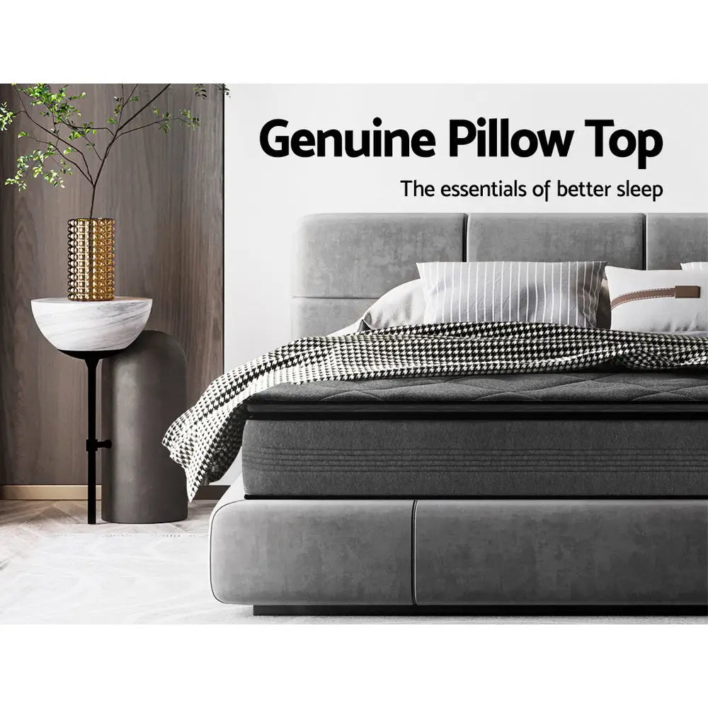 Queen Mattress Pillow Top Bed Size Bonnell Spring Medium Firm Foam 18Cm Furniture > Mattresses