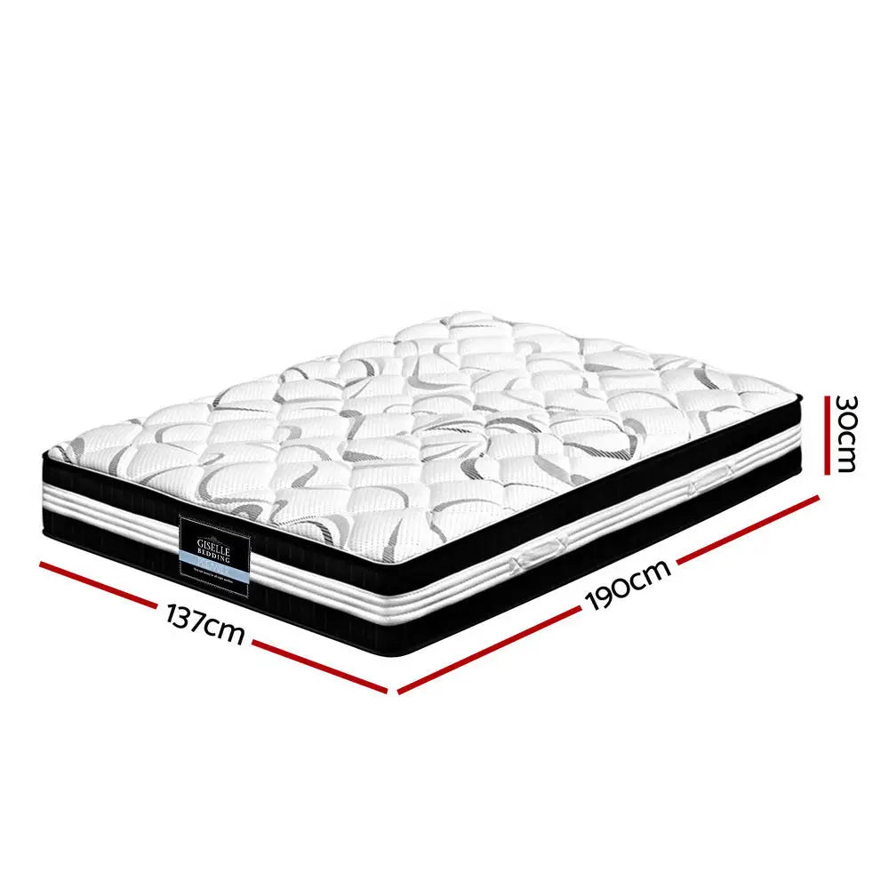 Mykonos Euro Top Pocket Spring Mattress 30Cm Thick Double Furniture > Mattresses