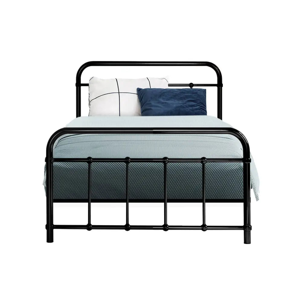 Leo Metal Bed Frame - Single (Black) Furniture > Bedroom