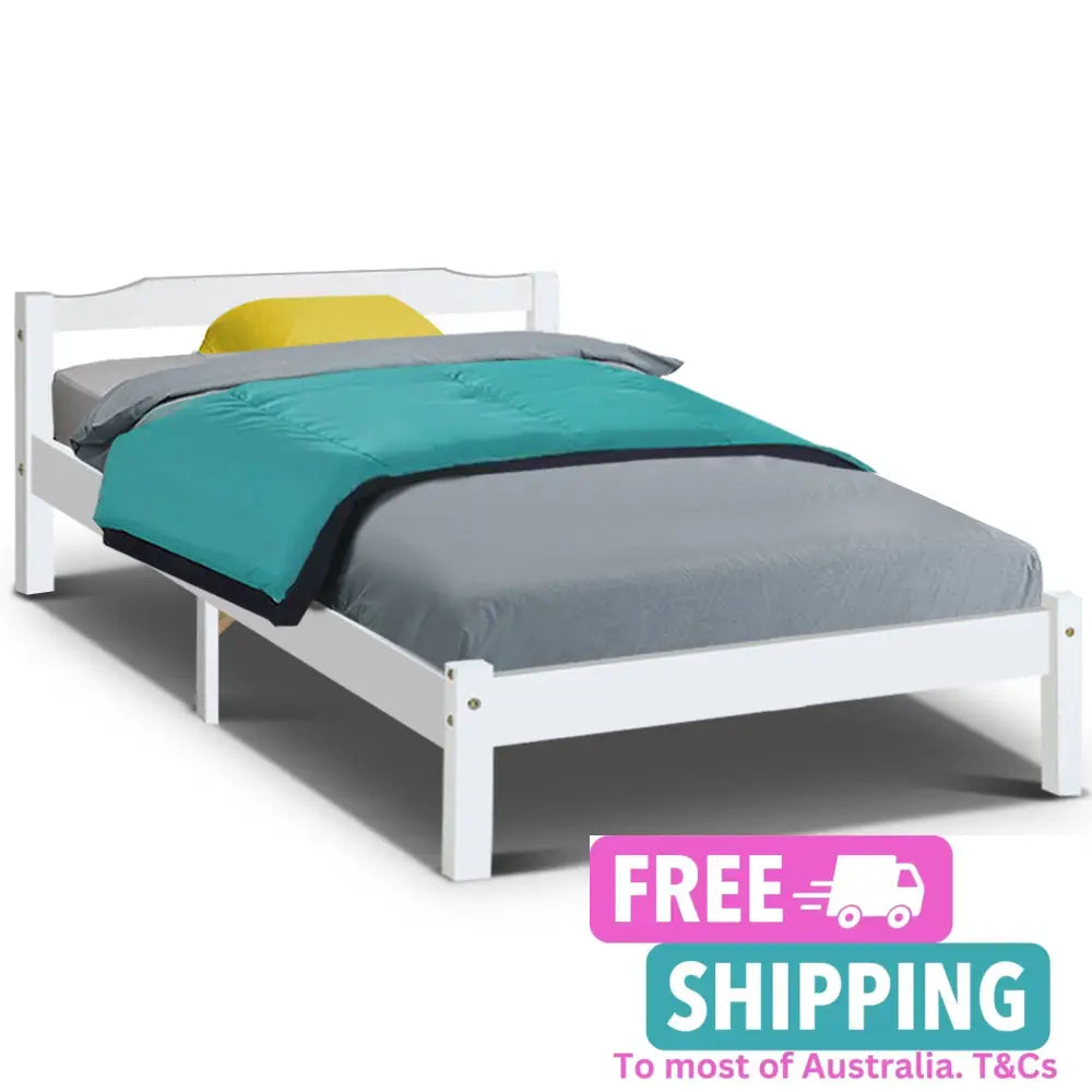 Bed Frame King Single Size Wooden Mattress Base Timber Platform Furniture > Bedroom