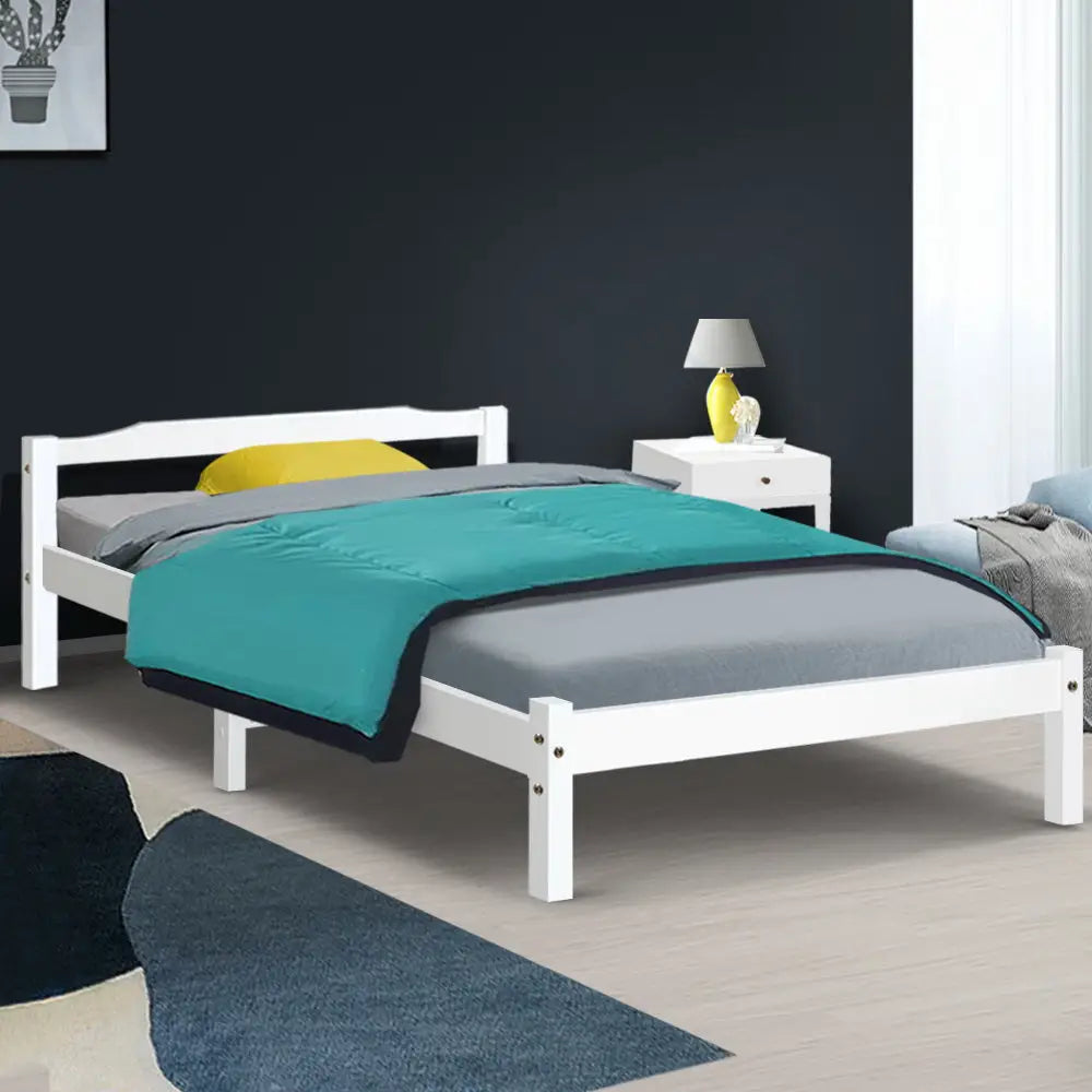 Bed Frame King Single Size Wooden Mattress Base Timber Platform Furniture > Bedroom