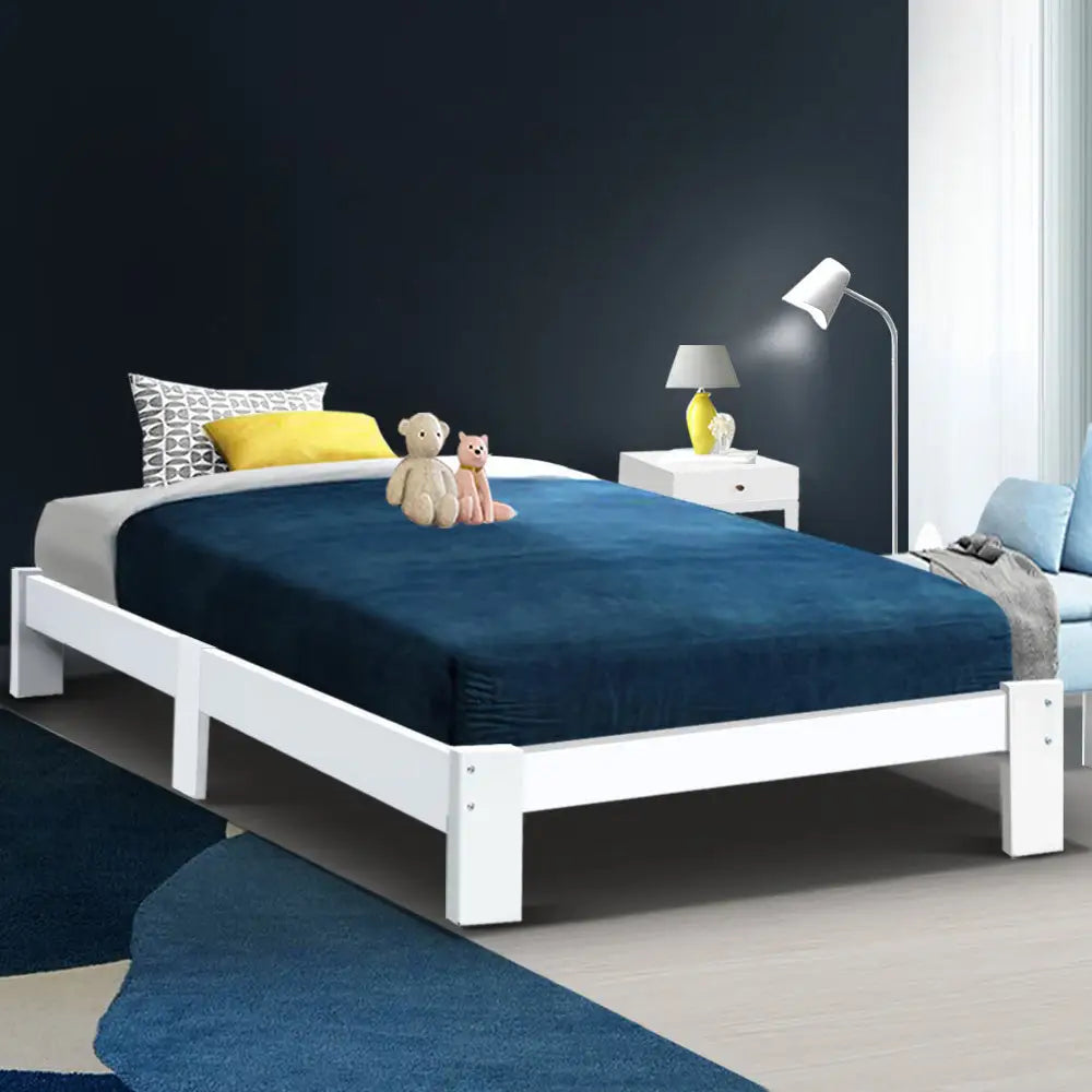 Bed Frame Single Wooden Base Size Jade Timber Mattress Platform Furniture > Bedroom