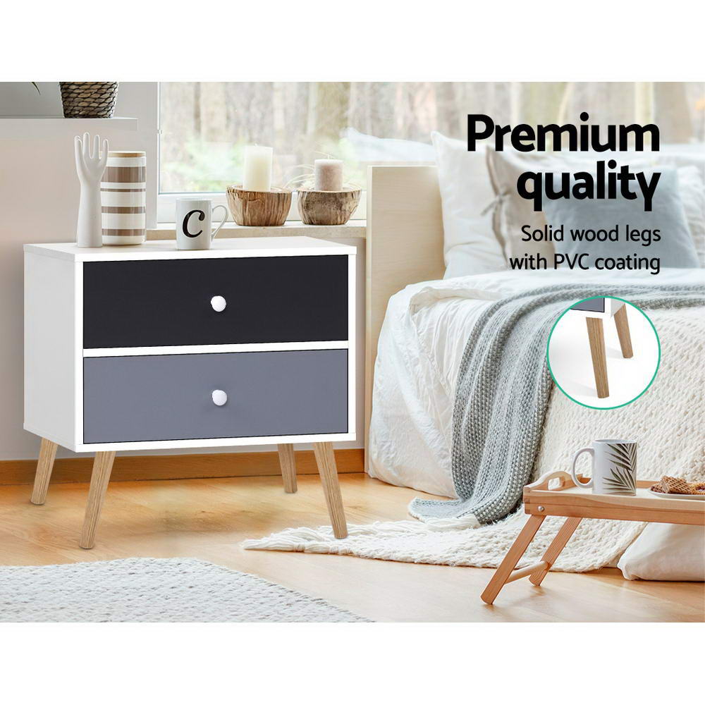 Bedside Tables Drawers Side Table Nightstand Lamp Side Storage Cabinet