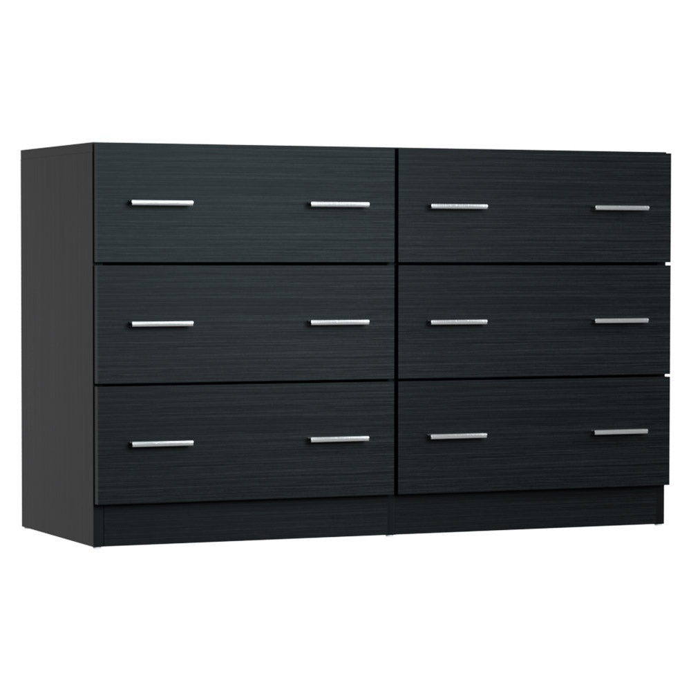 6 Chest of Drawers Cabinet Dresser Table Tallboy Lowboy Storage Black